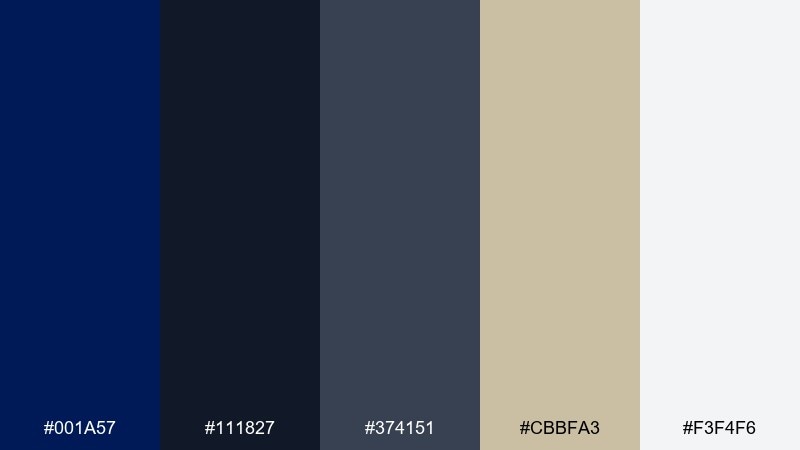 night library duke blue color palette with hex codes