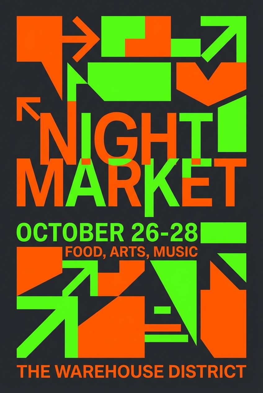 night market event poster