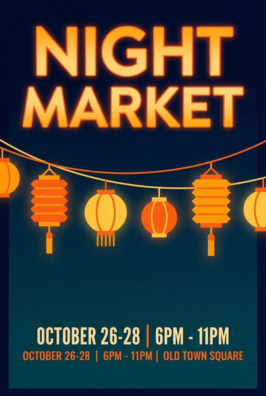 night market flyer