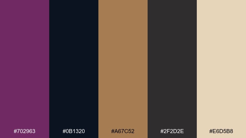 night procession byzantine color palette with hex codes