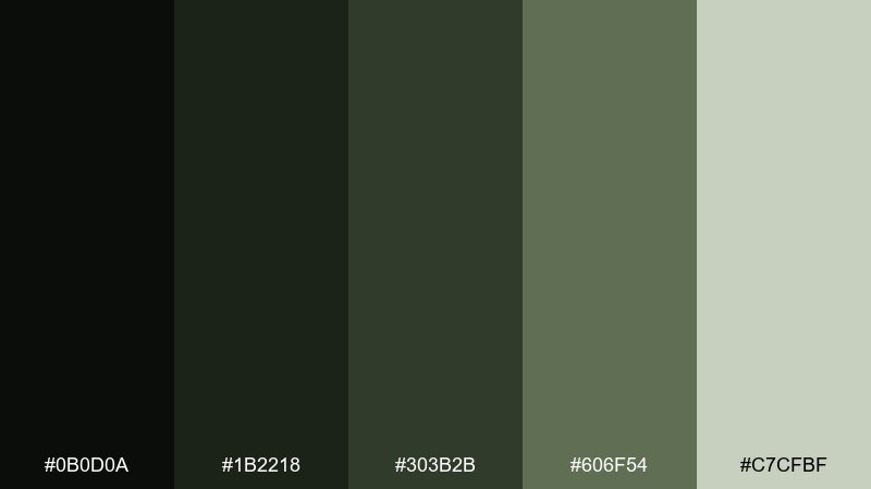 night soil graveyard color palette with hex codes