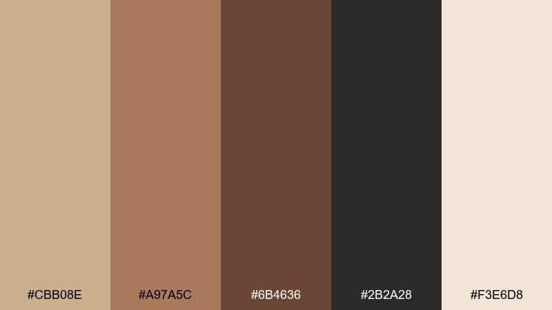 nightfall espresso color palette with hex codes