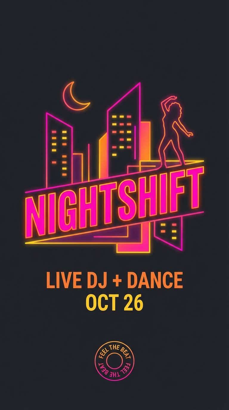 nightlife flyer graphic design