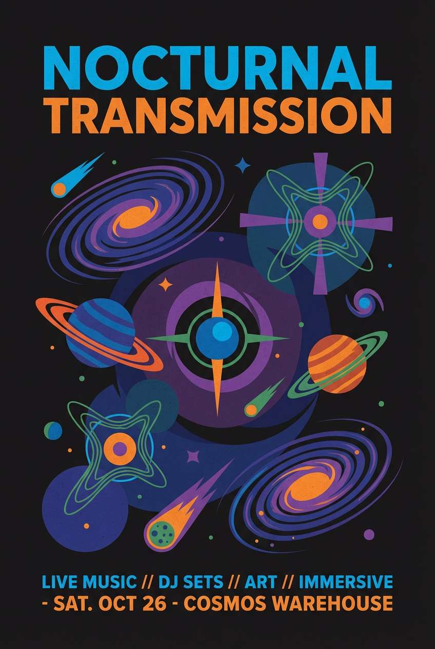 nightlife poster design