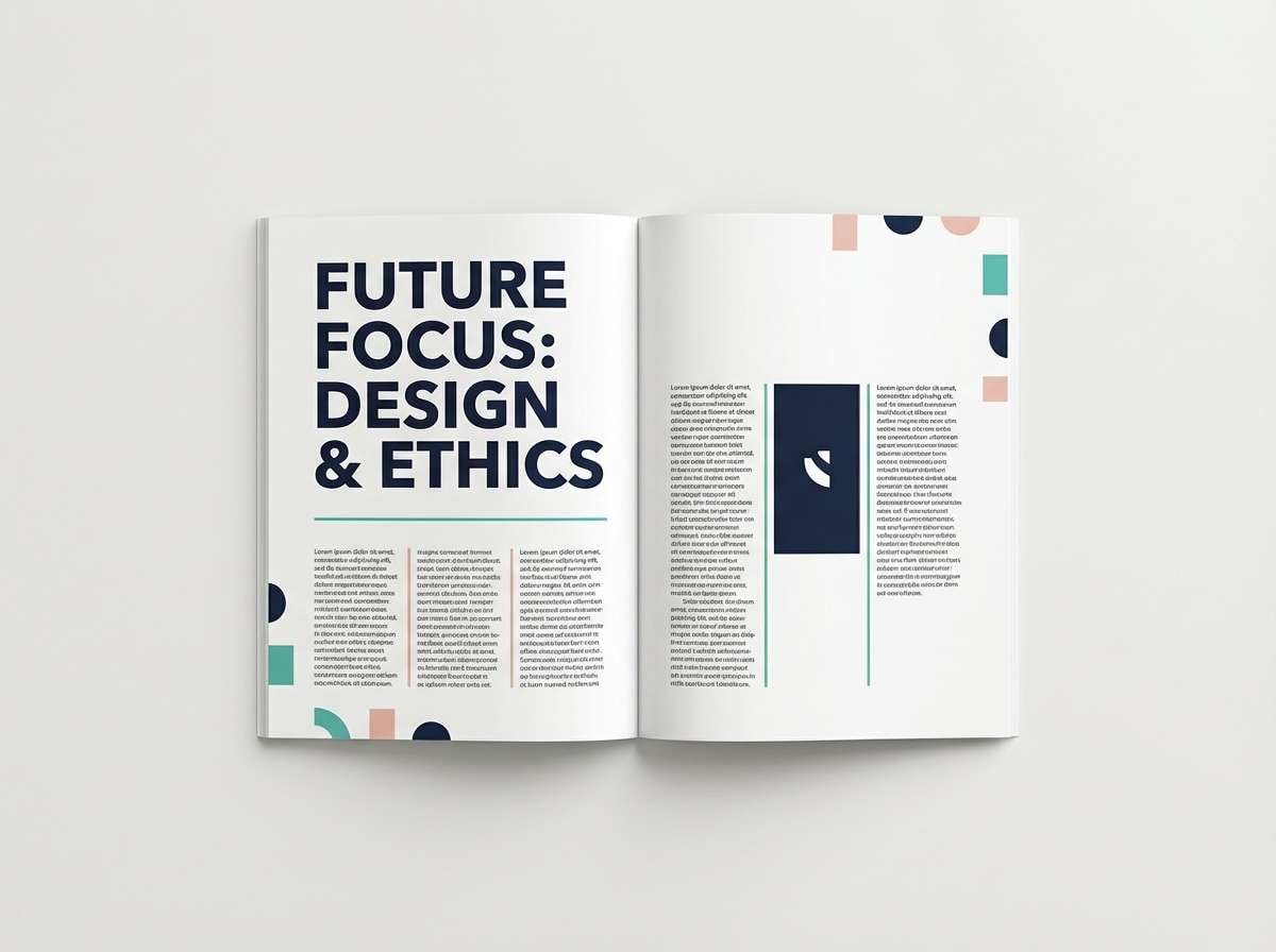 noir editorial spread layout