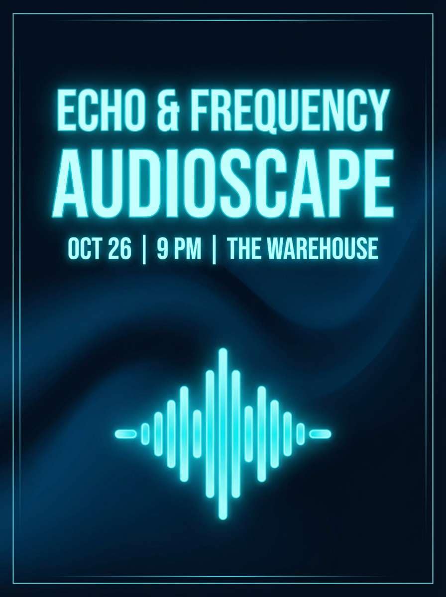 neon cyan event poster