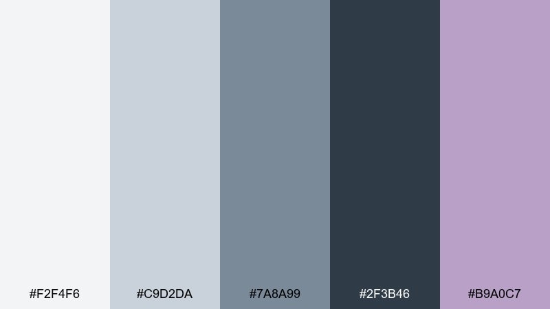 nordic blue gray calm interior color scheme with hex codes