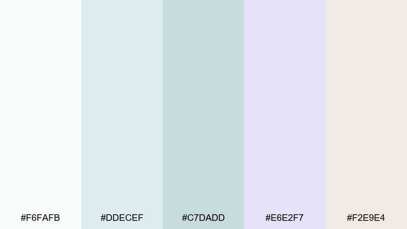nordic frost light color palette with hex codes