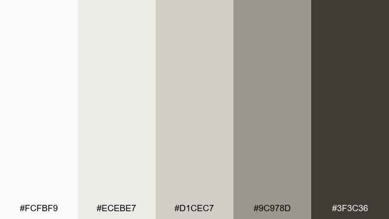 nordic kitchen color palette with hex codes