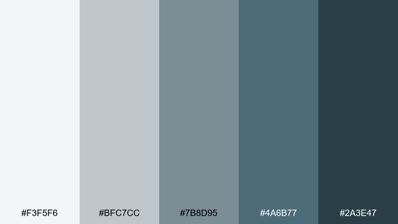 nordic lakehouse gray green blue color palette with hex codes