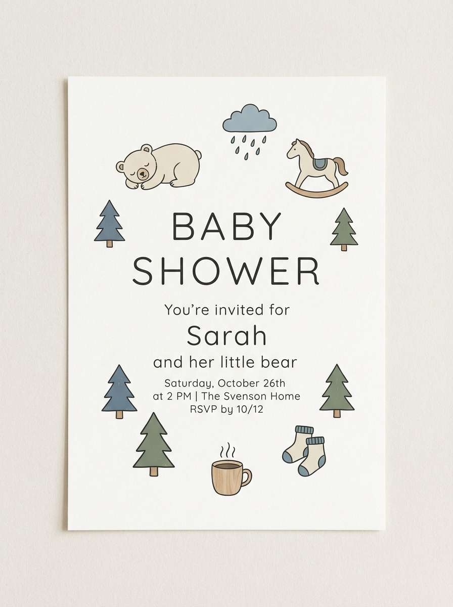 baby shower invite design