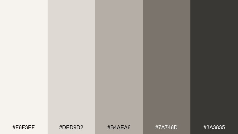 nordic sand cool grey color palette with hex codes