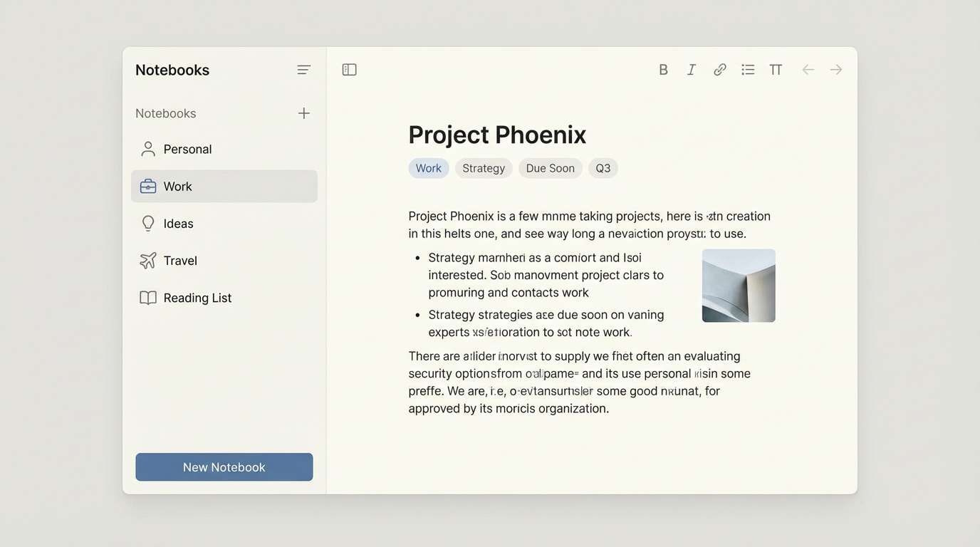note taking app ui