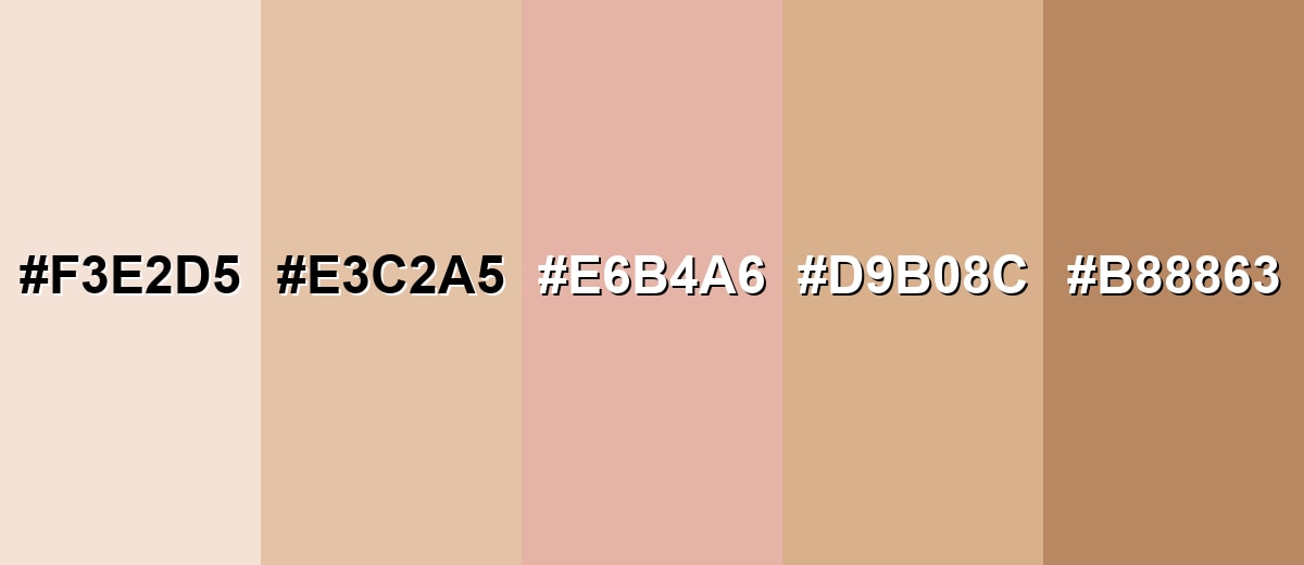 shades and variations of nude-color