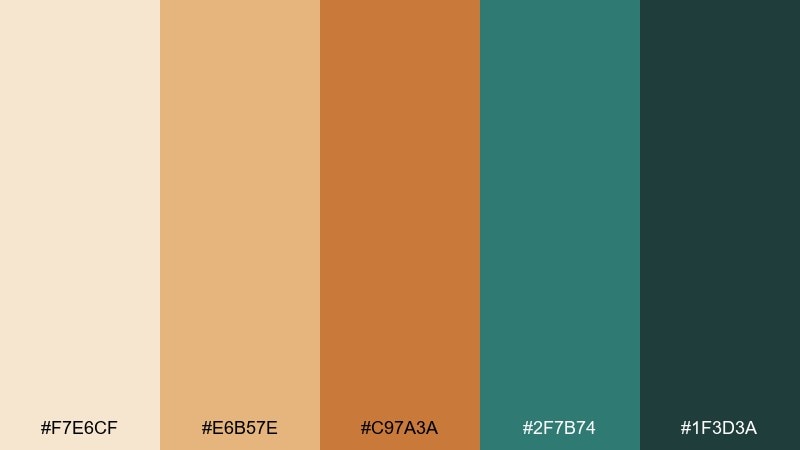 oasis lantern desert oasis color palette with hex codes