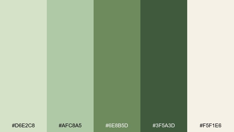 oasis mint safari color palette with hex codes