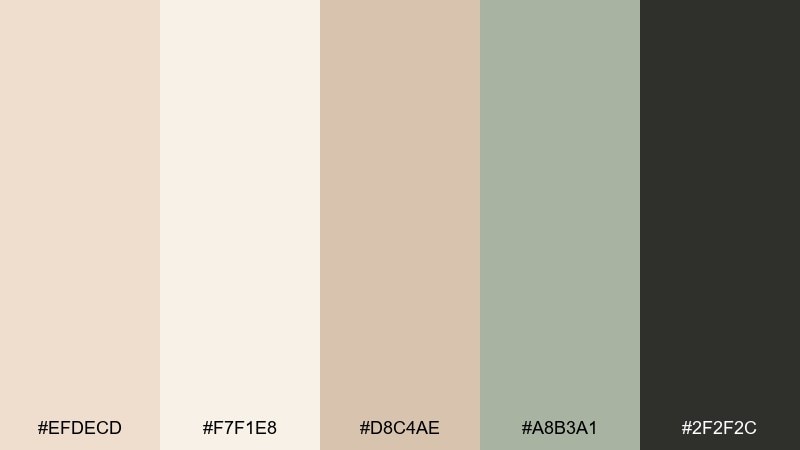 oat milk minimal color palette with hex codes