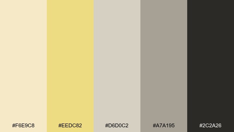 oat milk minimal flax color palette with hex codes