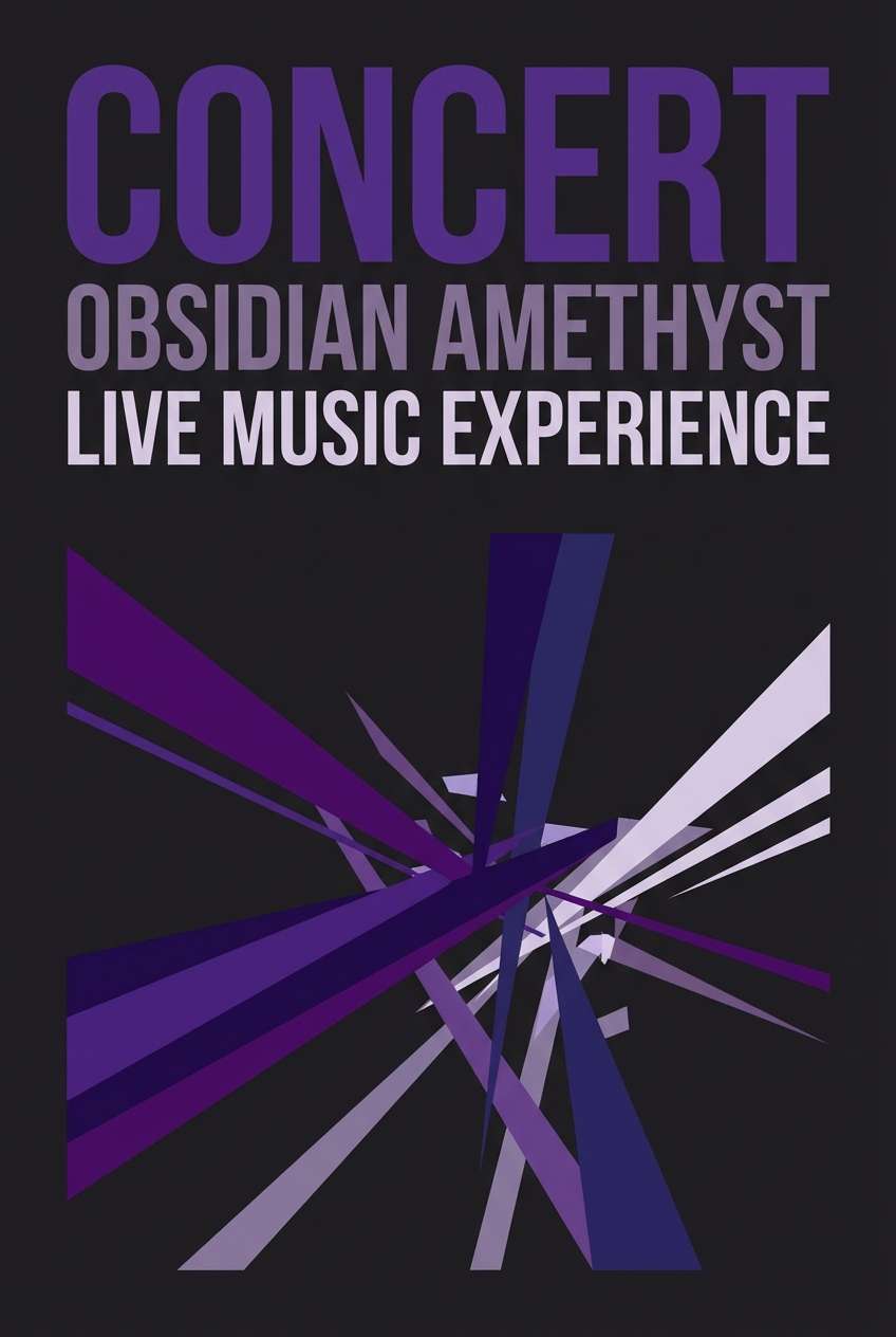 purple concert poster design