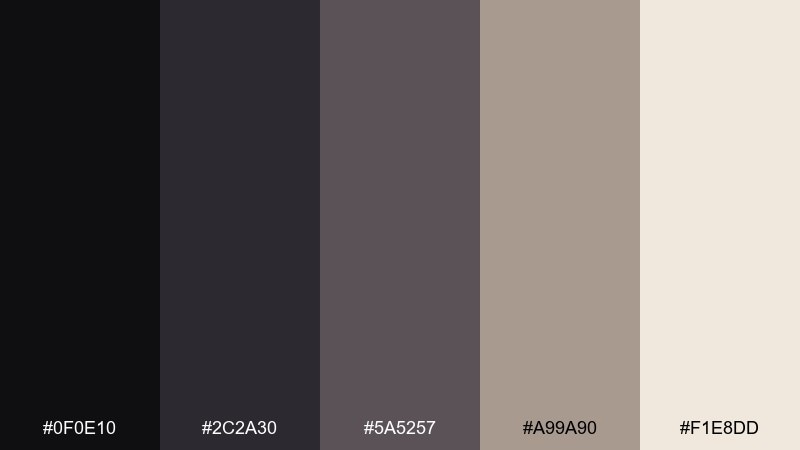 obsidian dawn prehistoric color palette with hex codes