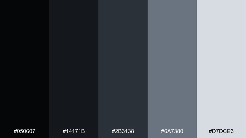 obsidian interface color palette with hex codes