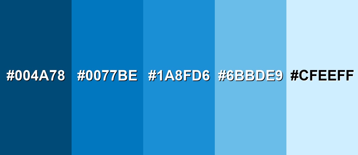 shades and variations of ocean-blue-color