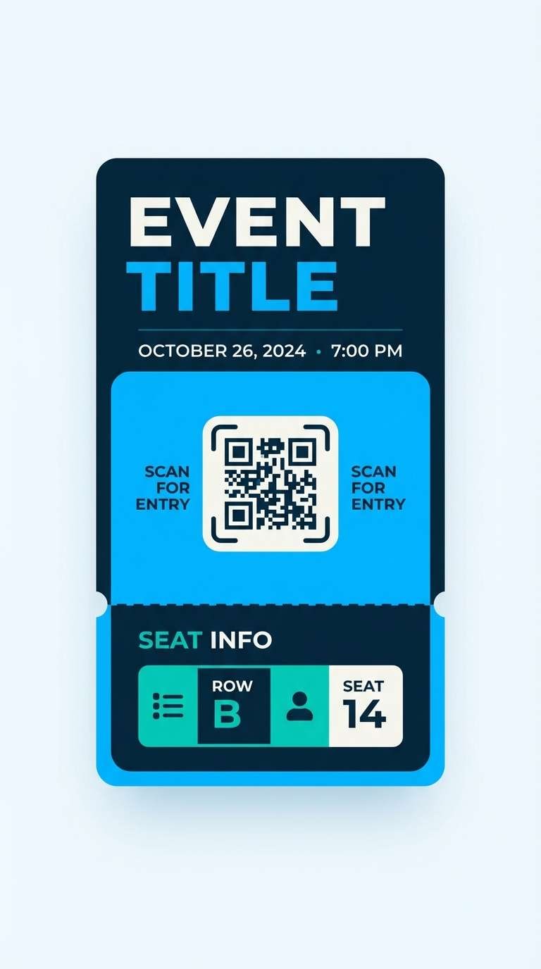 neon blue ticket ui