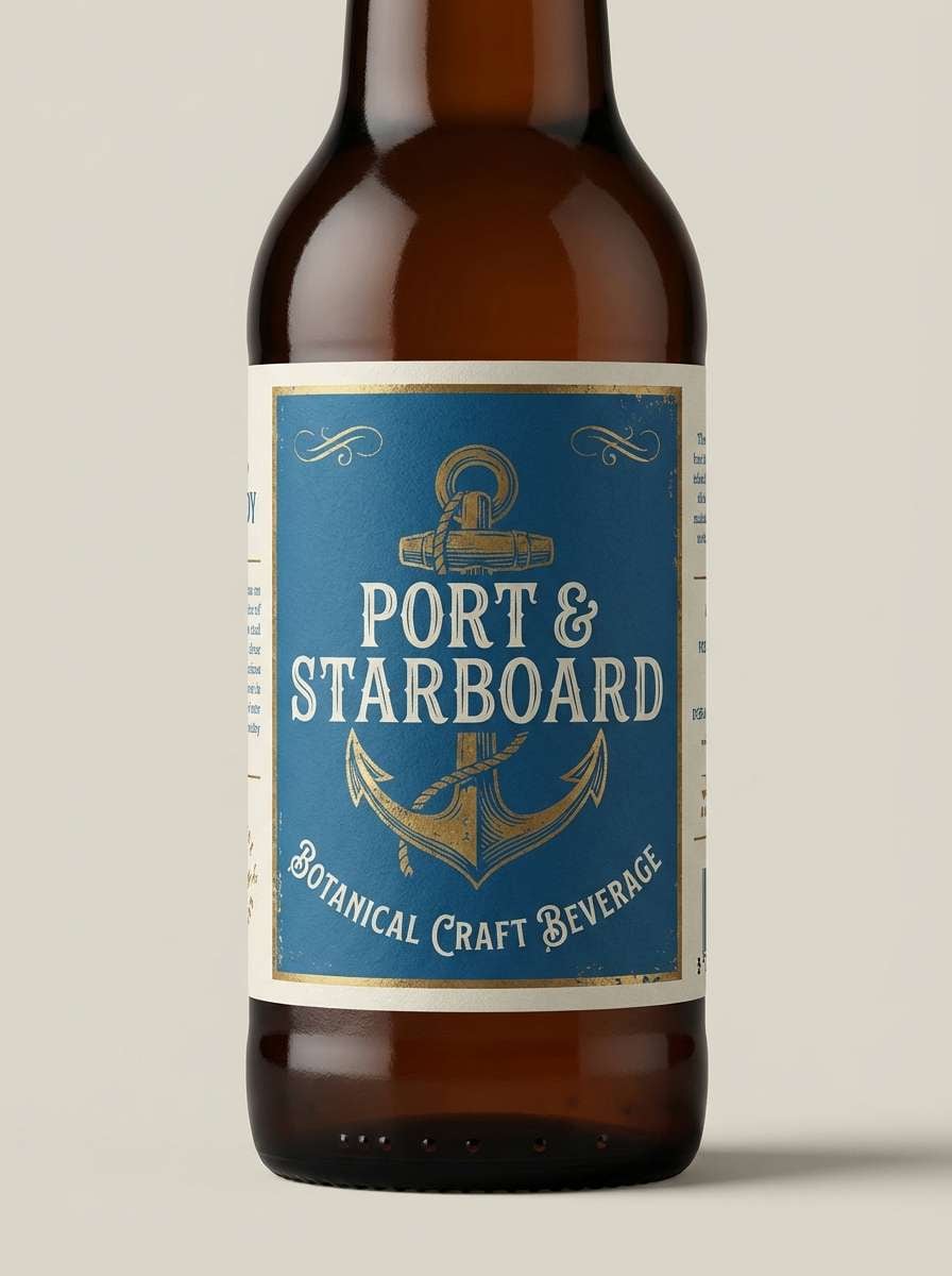 nautical craft label design