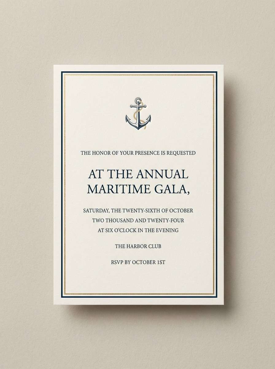 nautical formal invitation