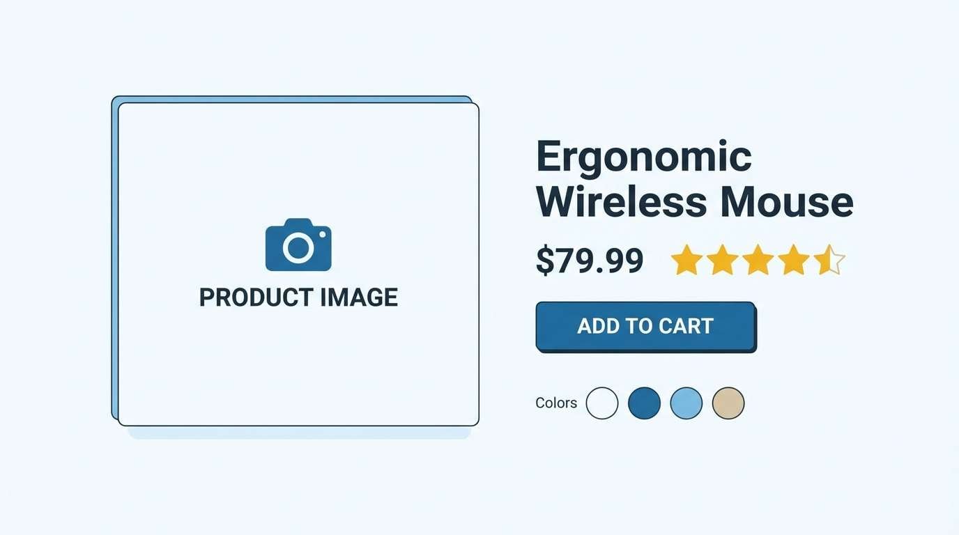blue ecommerce product page