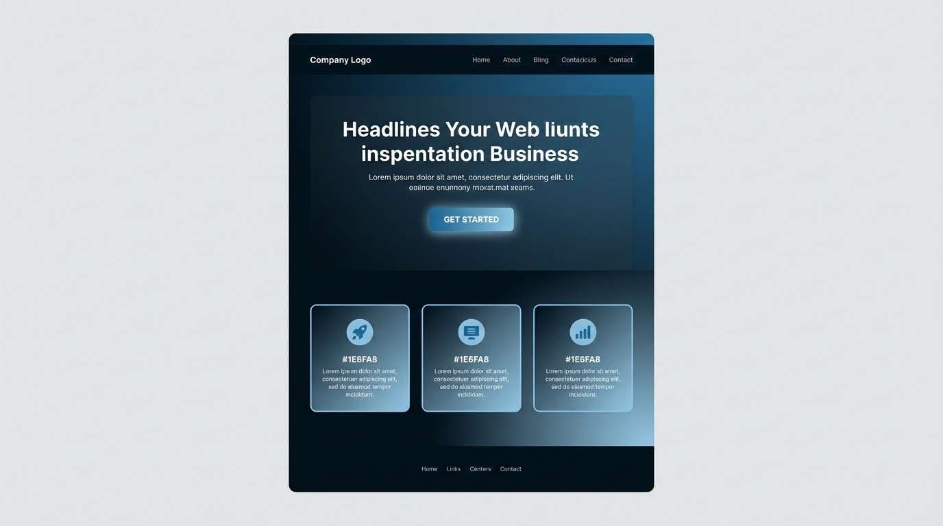 dark blue saas landing