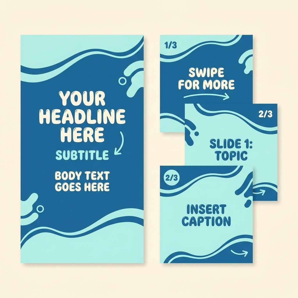 beach social media templates