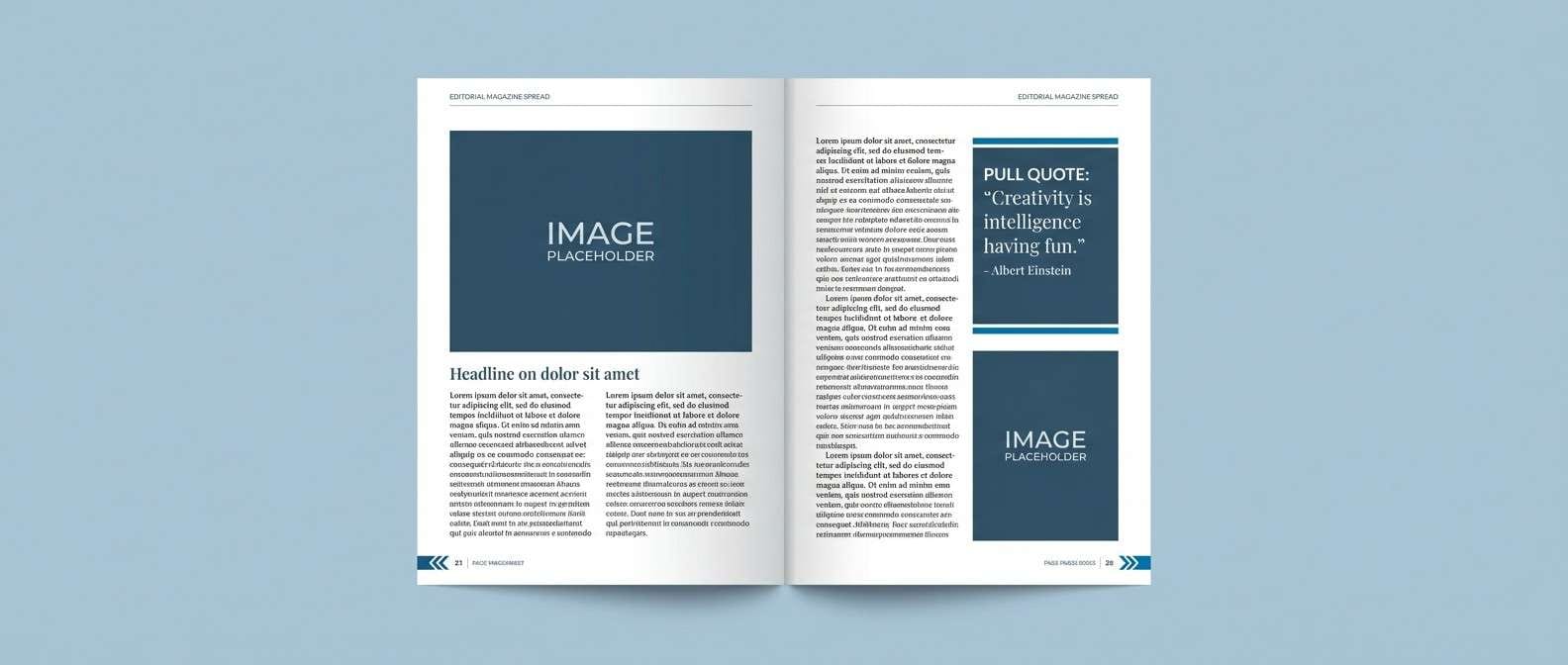 cool editorial spread layout