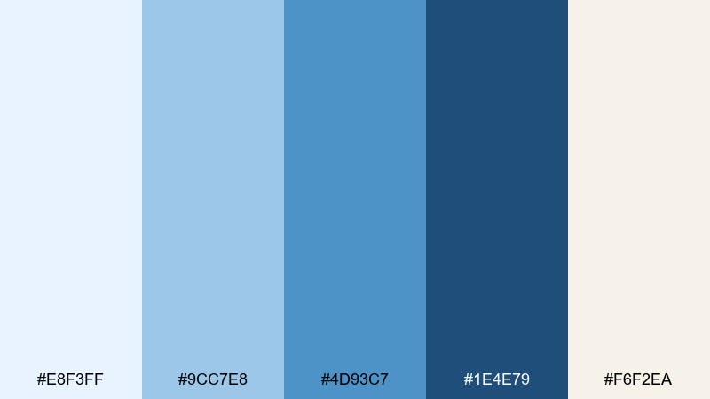 ocean breeze blue beach color palette with hex codes