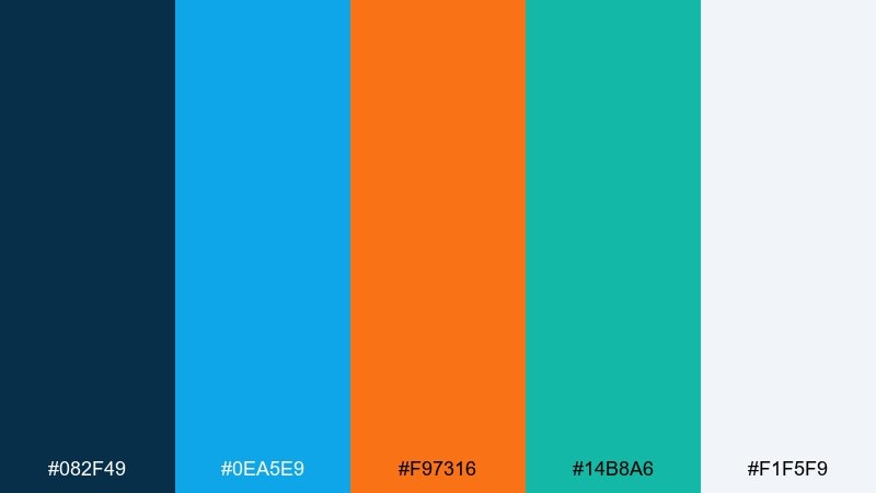 ocean copper edge contrast color palette with hex codes