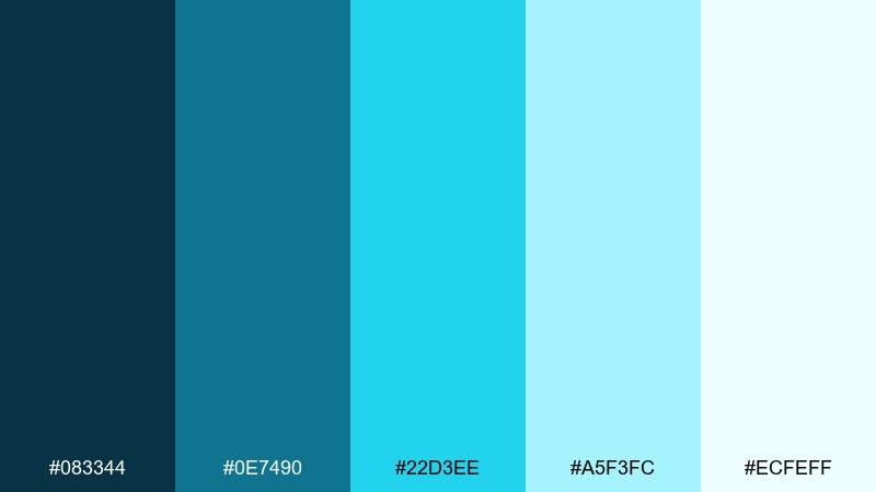 ocean glass color palette with hex codes