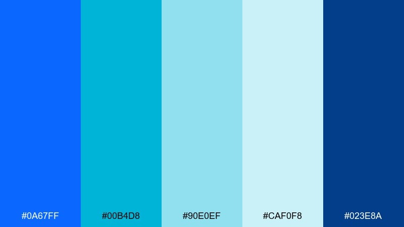 ocean glass gradient color palette with hex codes