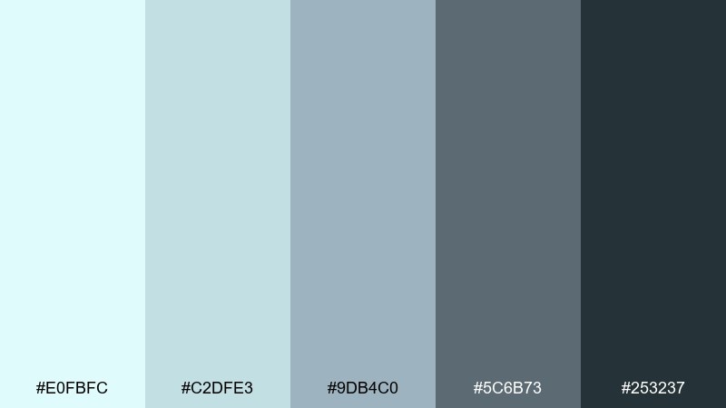 ocean loft awesome color palette with hex codes