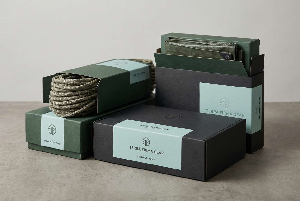 outdoor gear packaging shot