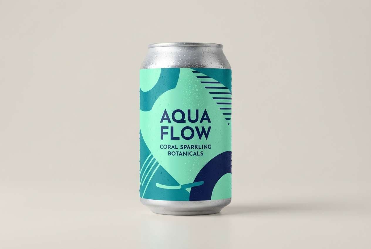 beverage can label concept