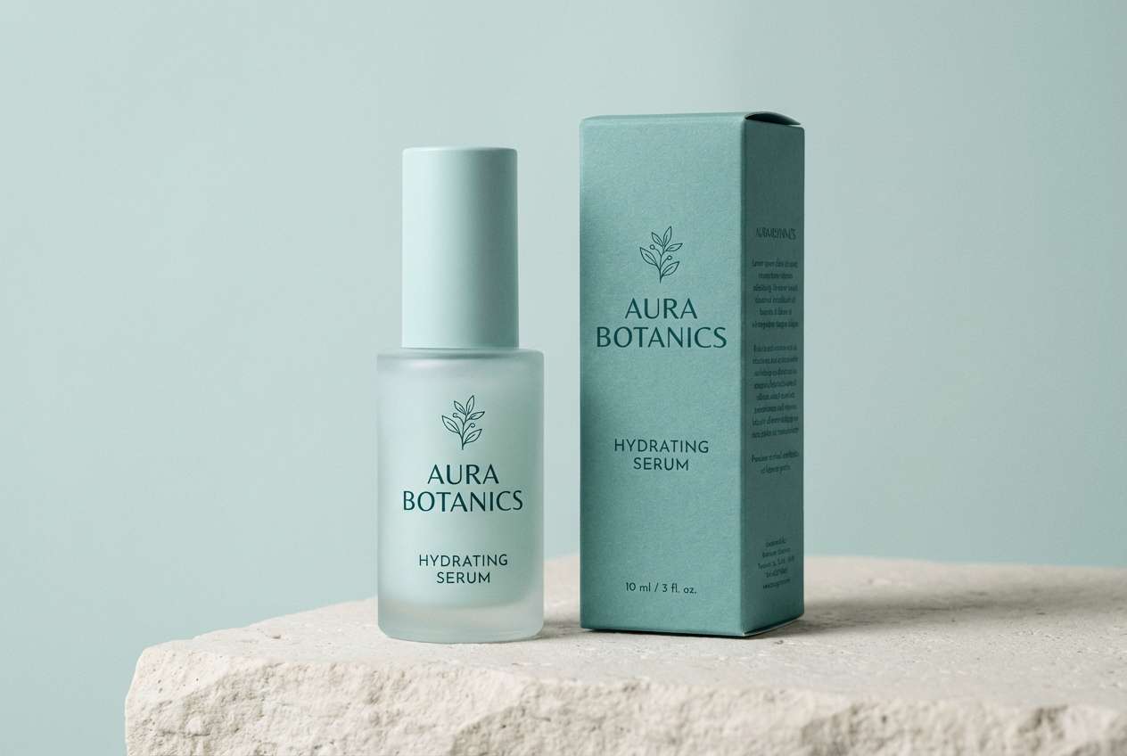 skincare packaging studio shot