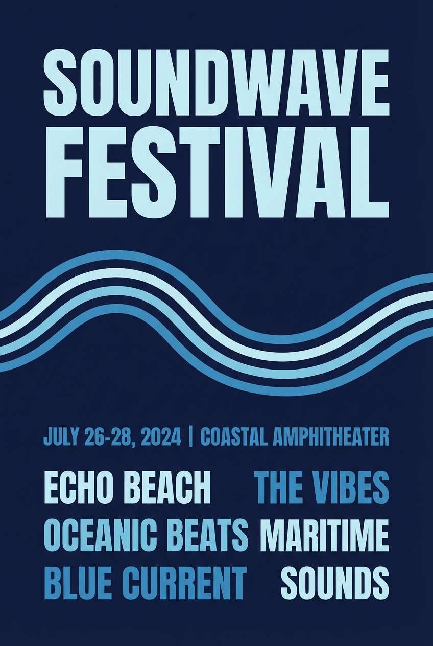 music poster typography design