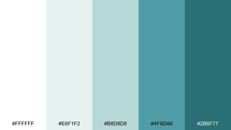 oceanfront minimal sea color palette with hex codes