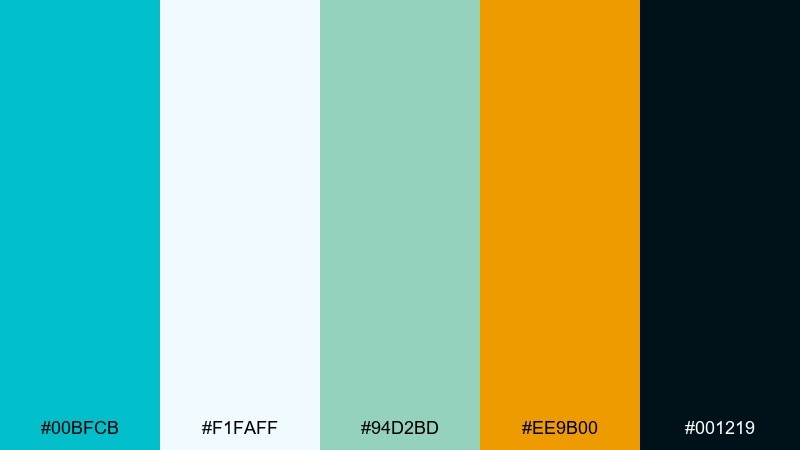 oceanic branding color palette with hex codes