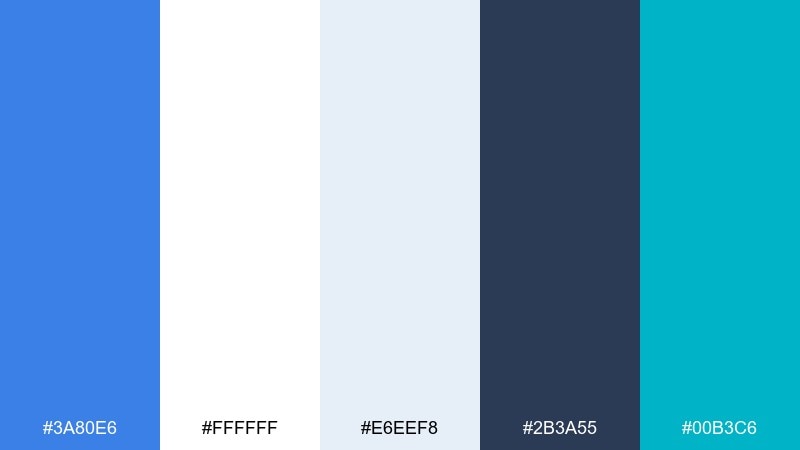 oceanic minimal medium blue color palette with hex codes