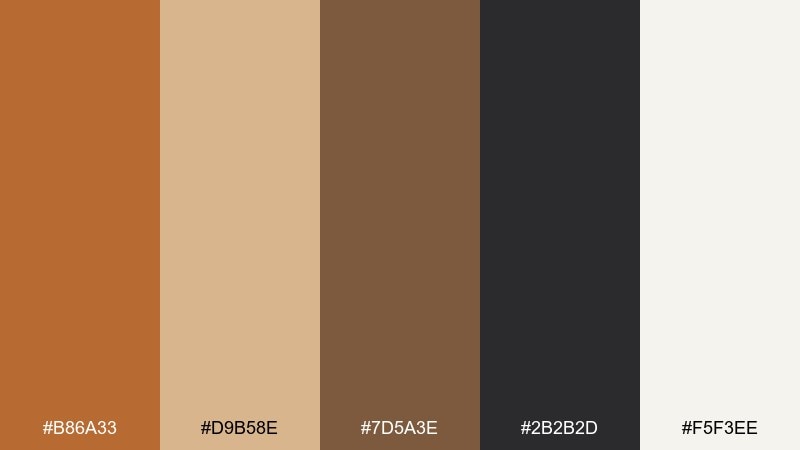 ochre and charcoal brown ochre color palette with hex codes