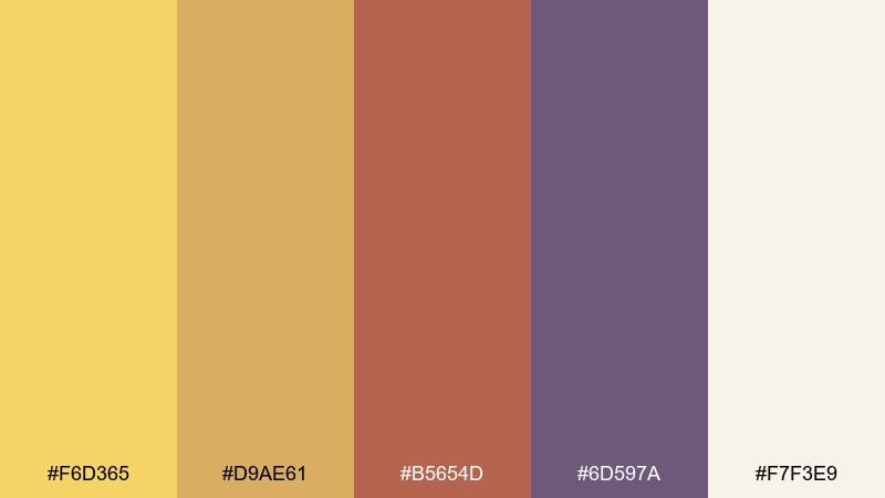 ochre clay color palette with hex codes
