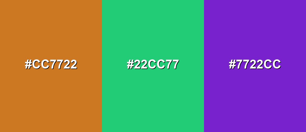 triadic combinations of ochre-color