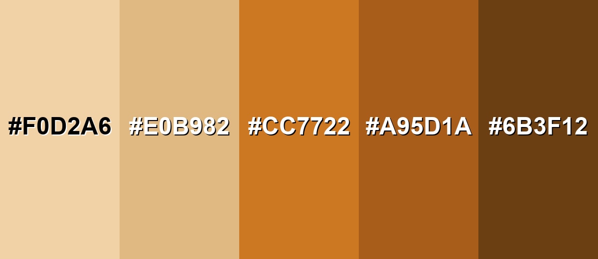 shades and variations of ochre-color