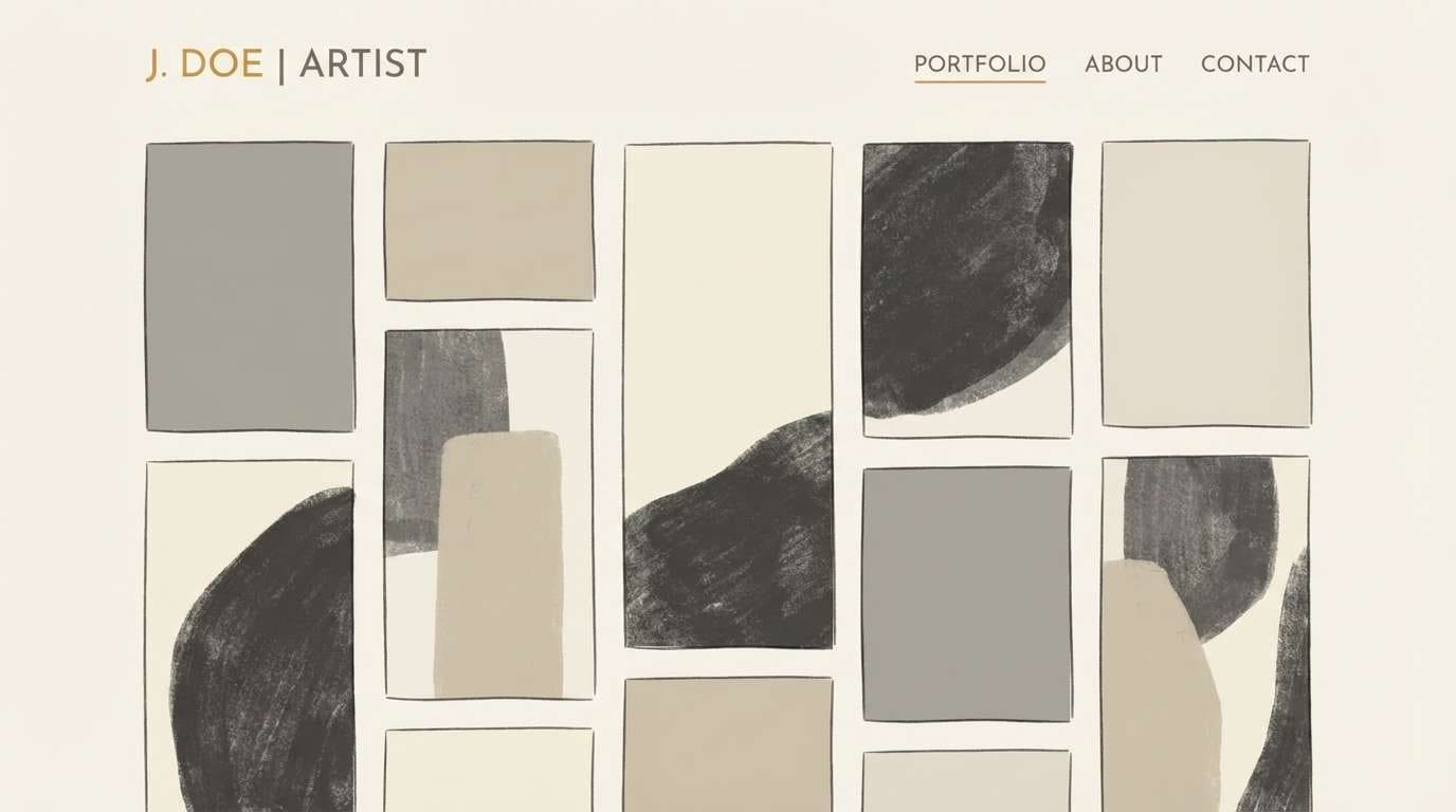 gallery wall portfolio ui